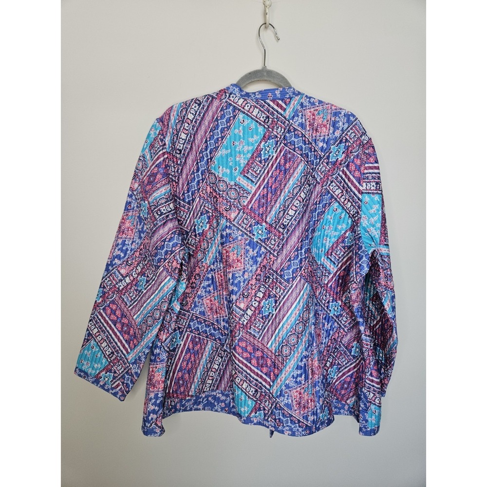 Appleseed's Quilted Patchwork Jacket 3X Floral Co… - image 4